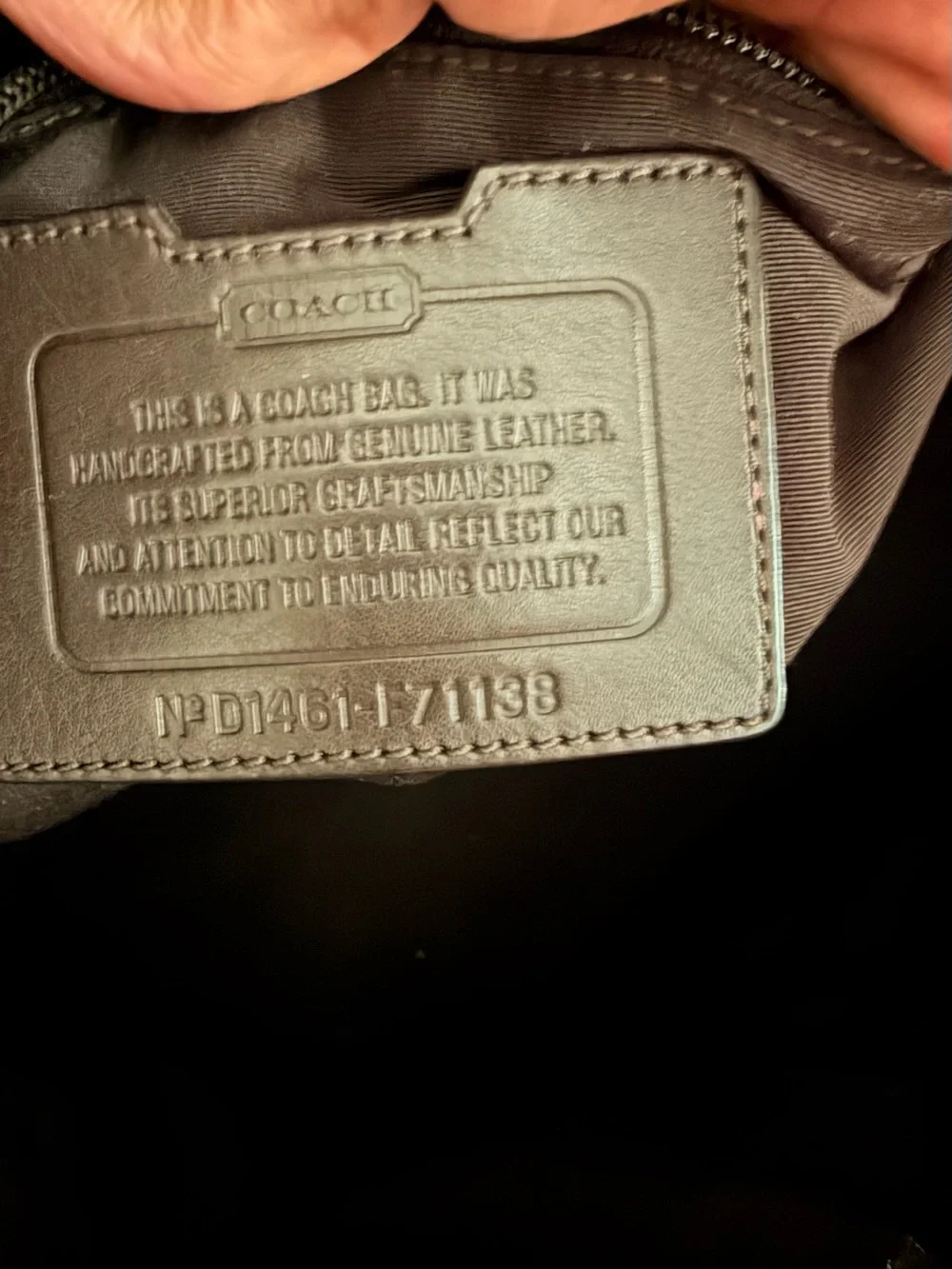 Coach leather duffel